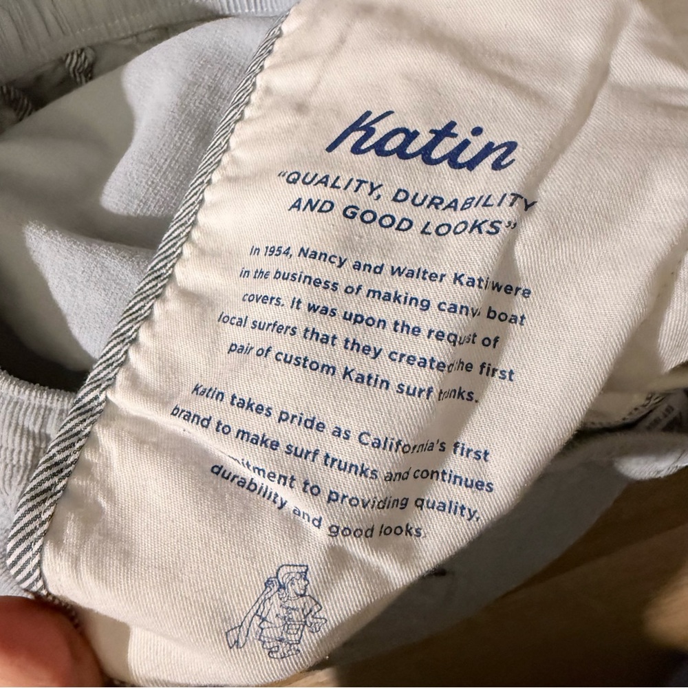 Katin Light Muted Blue Corduroy Pullon Shorts Surf Vintage Retro Aesthetic L - Picture 8 of 10